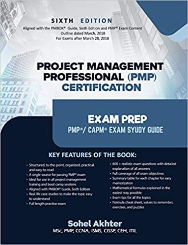 Project Management Professional (PMP) Certification Exam prep 6th Updated Edition