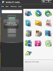 Nokia PC Suite for Nokia Phones to PC connection 1 Nokia PC Suite main window