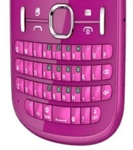 QWERTY keyboard of a mobile phone