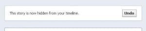 facebook timeline hidden