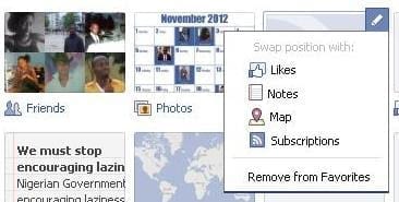 Facebook Timeline swap Tabs