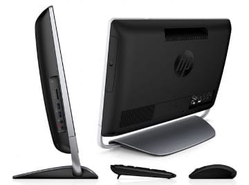 HP Envy 20 Touchsmart Side showing ports and Blu-Ray Player
