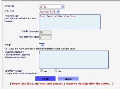 How to Send Bulk SMS on SweeftSMS 1 SweeftSMS Send Bulk SMS Page