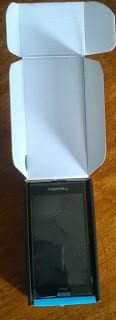 BlackBerry Z3 with box open