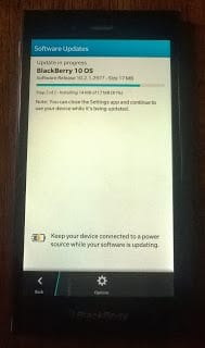 BlackBerry 10 update