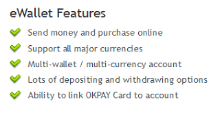 OKPAY E-Wallet Features
