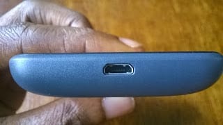 Nokia Lumia 530 bottom showing USB port