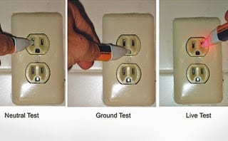 voltalert non contact voltage tester in action