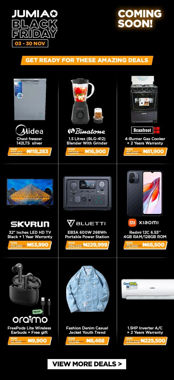 Jumia Black Friday 2023 Deals Highlights