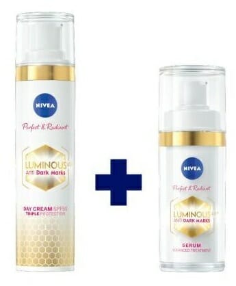 NIVEA Perfect and Radiant Luminous630 Anti Dark Marks Day Cream SPF50 and Serum Bundle