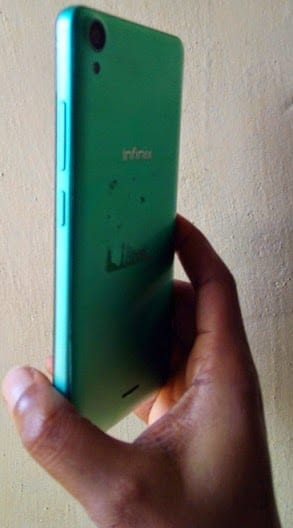 Infinix Hot Note side and back view