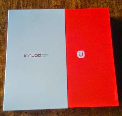 Innjoo Leap2 Red box sliding out of white Box