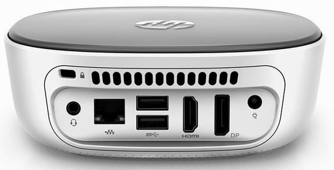 HP Pavilion Mini showing the ports