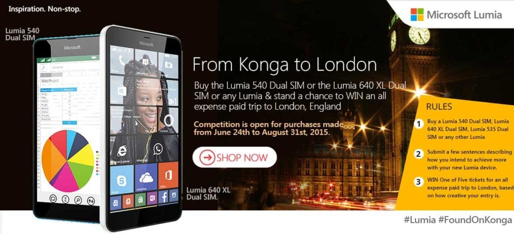 Buy a Lumia Phone for a trip to London