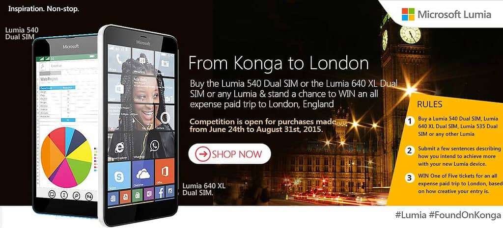 Buy a Lumia Phone for a trip to London