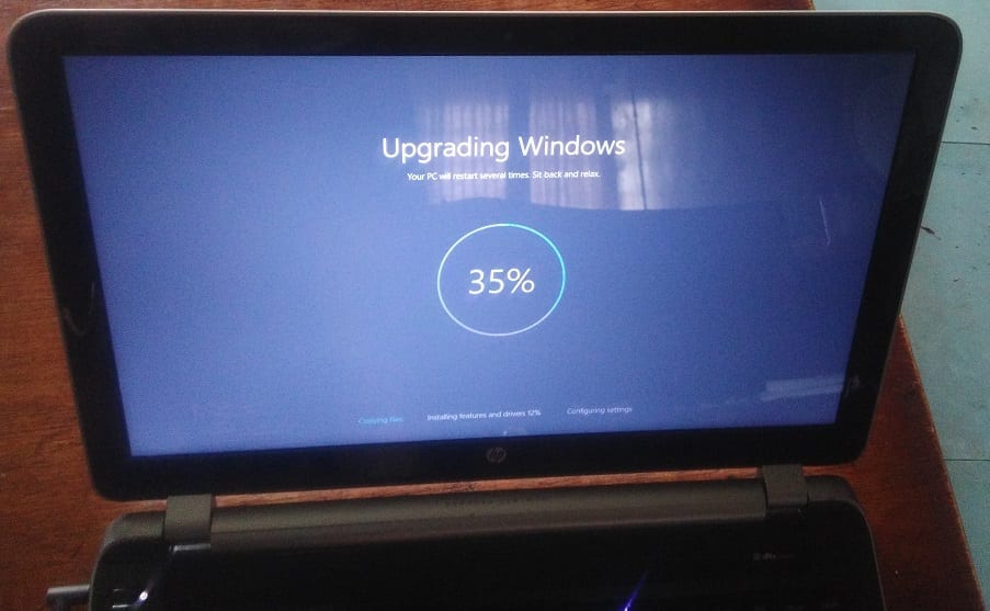 Windows 10 Upgrade Screen