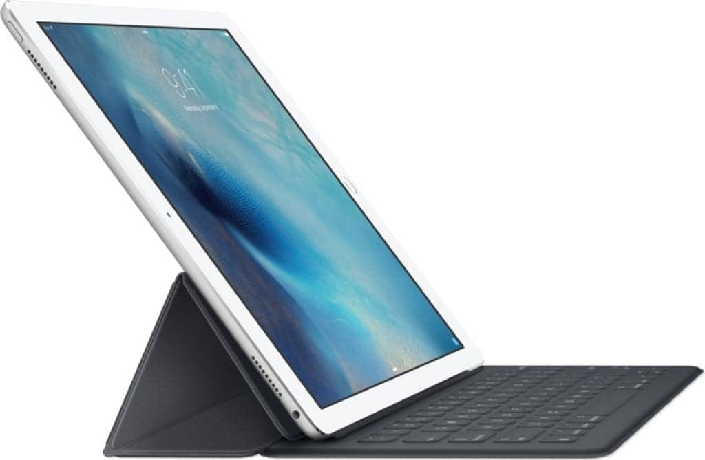 iPad Pro latched to a Smart Keyboard