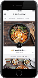 ubereats on phone