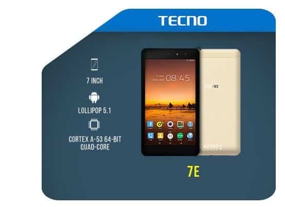 Tecno 7E Key Features Image