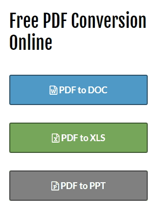 Free PDF Conversion