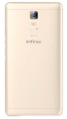 Infinix Note 3 rear showing camera and Fingerprint Sensor