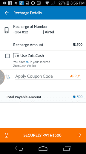 Zoto Enter Voucher Code