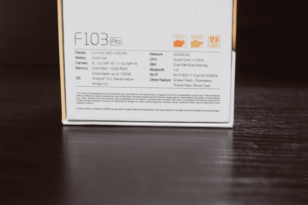 Gionee F103 Pro Box