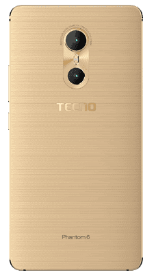 Tecno Phantom 6 Rear View showing the dual Camera