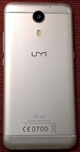 Rear view of the UMi Plus