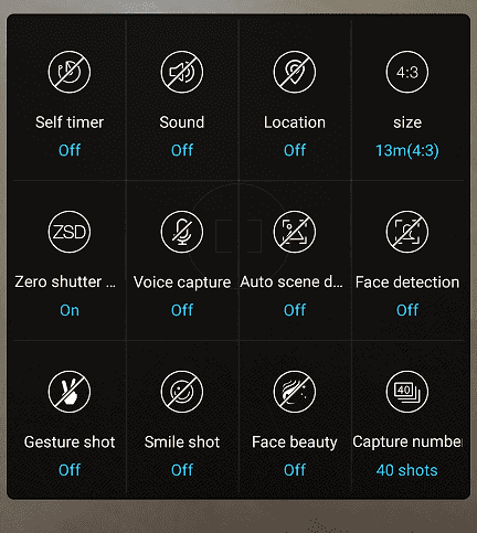 Camera Setting for UMi Plus