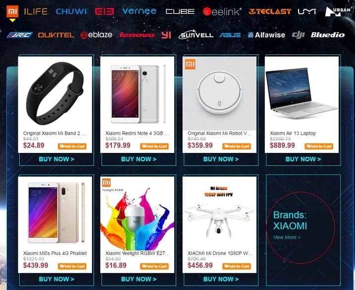 Gearbest Black Friday Deals by Brand