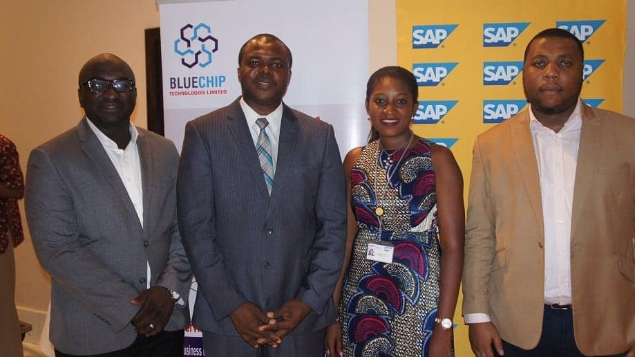 Tope Ojo (Chief Delivery Officer, Bluechip), Aderinola Oloruntoye (Head of Innovation, SAP West Africa), Ugocho Agoreyo (Senior Partner Account Manager, Bluechip) and Olumide Soyombo (Partner & Co-Founder, Bluechip Technologies)