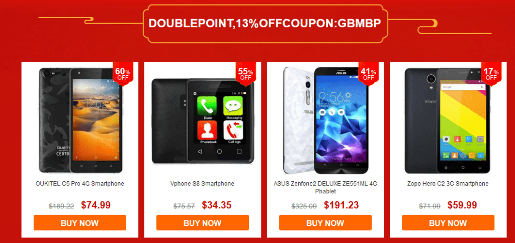 Gearbest Chinese New Year Deals for Phones