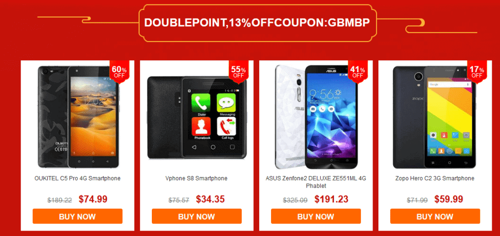 Gearbest Chinese New Year Deals for Phones