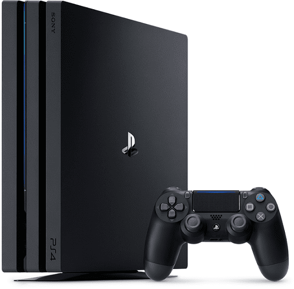 Sony PS4 Pro console with DualShock 4 Wireless Controller