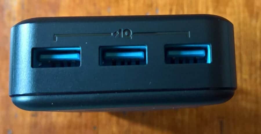 Anker PowerCore II 20000 with three USB output ports