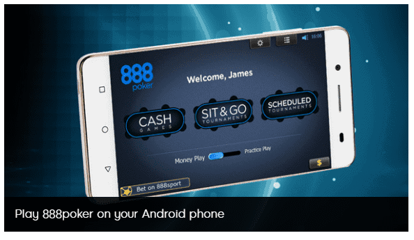 888Poker on Android Phone