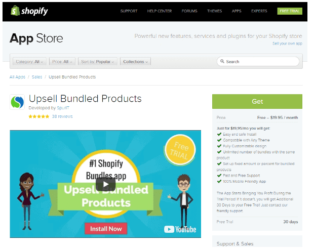 Shopify Upsell Bundled Products