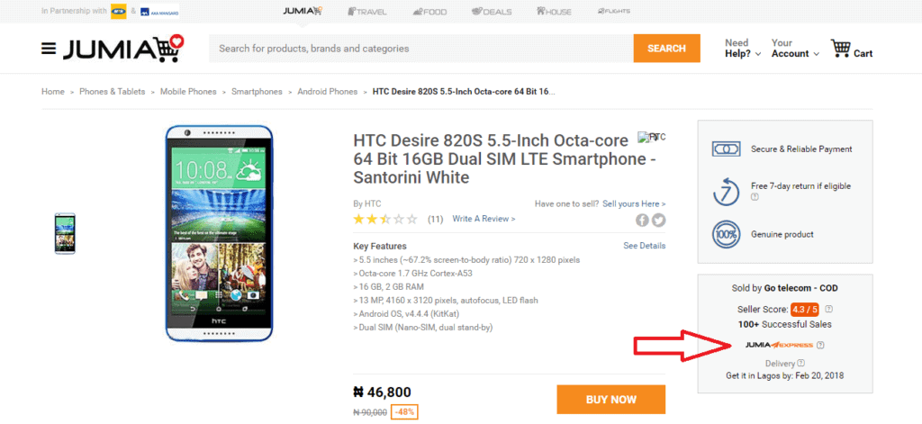 htc desire 820s jumia