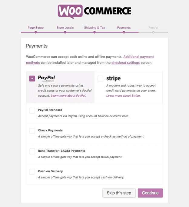 WooCommerce Payment Setup