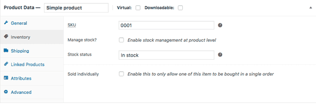 WooCommerce Product Inventory