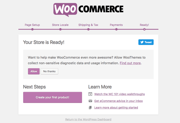 Your WooCommerce Store is Ready