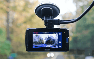 Dash Cam mounted on a Vehicle