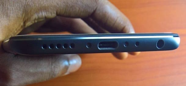 Infinix Zero 5 Bottom showing the USB Type C, Speaker, Mouthpiece, Headphone Jack 