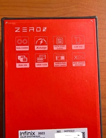 Infinix Zero 5 Box Specs