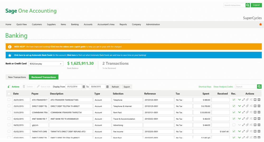 Sage One Accounting