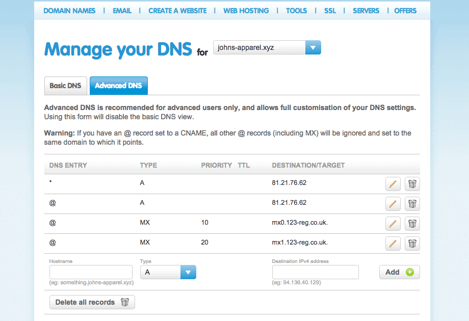 Domain Setup