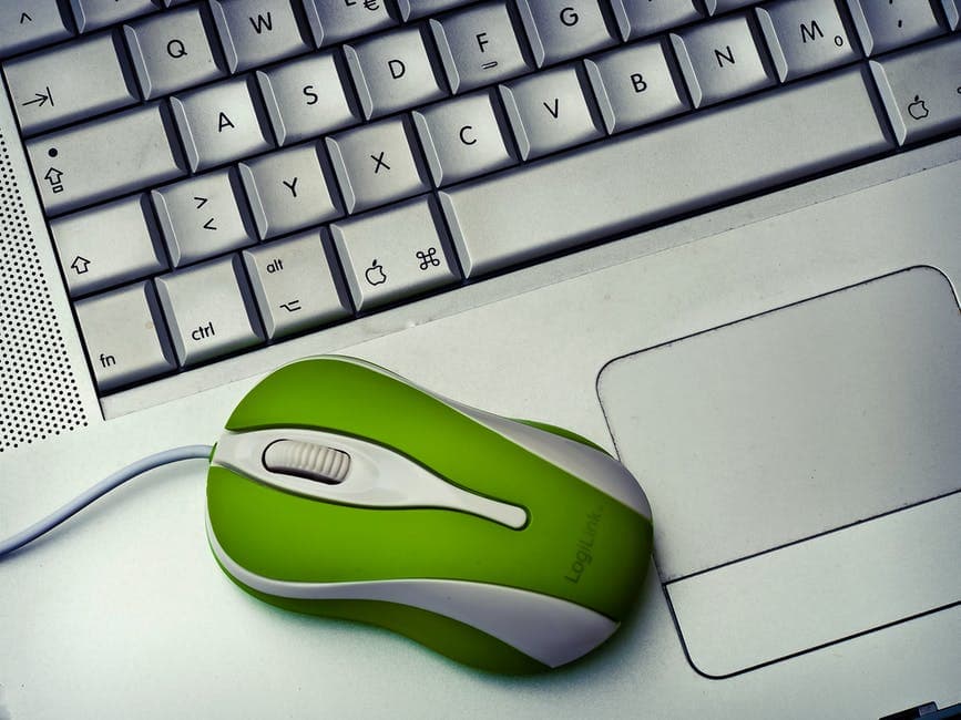 A Computer Mouse on a Keyboard