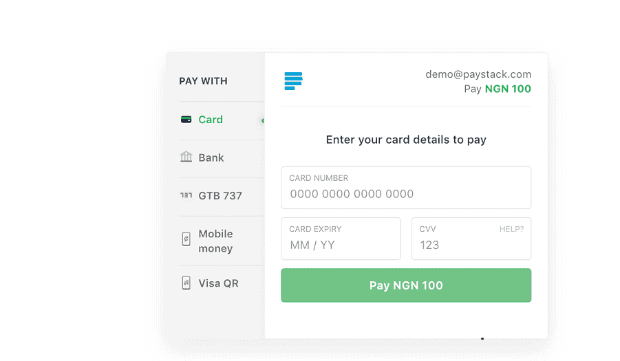 Paystack Payment Form
