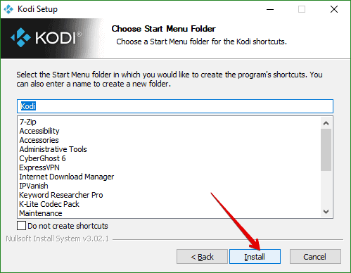 Install Kodi